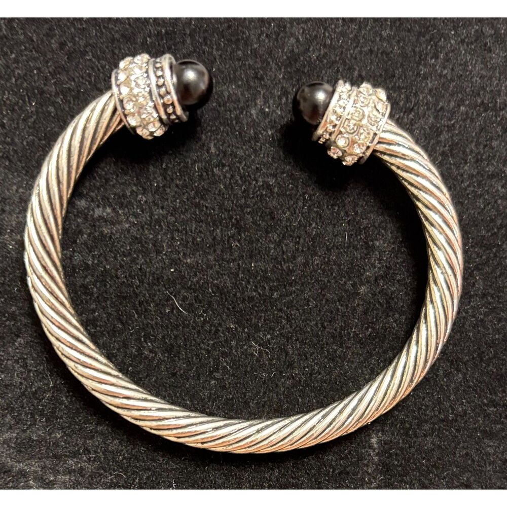David Yurman Style Twisted Cable Cuff Bracelet (no markings)